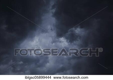 Picture - Storm with rain clouds, Quebec Province, Canada, North America. Fotosearch
