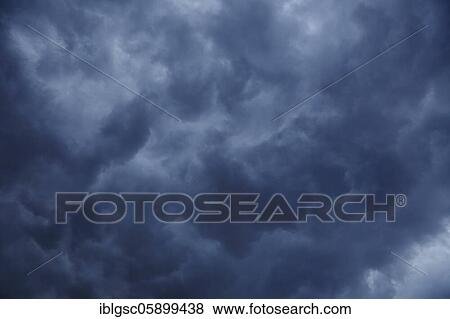 Stock Photo - Storm with rain clouds, Quebec Province, Canada, North America. Fotosearch