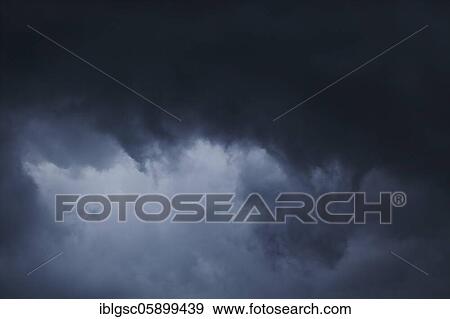 Stock Photo - Storm with rain clouds, Quebec Province, Canada, North America. Fotosearch