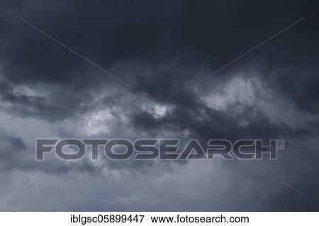 Stock Photo - Storm with rain clouds, Quebec Province, Canada, North America. Fotosearch