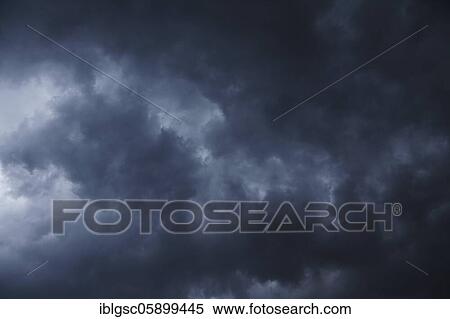 Stock Photography - Storm with rain clouds, Quebec Province, Canada, North America. Fotosearch