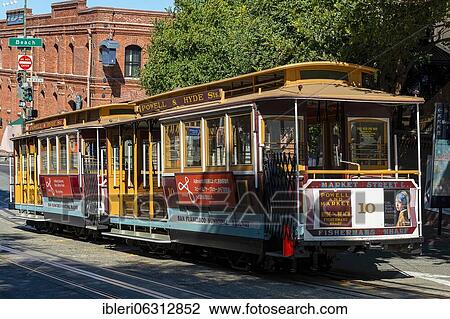 Stock Image - Streetcar, San Francisco, California, USA, North America. Fotosearch