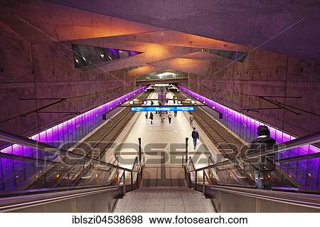 Stock Photo - Subway station Rathaus Süd, Bochum, Ruhr Area, North Rhine-Westphalia, Germany, Europe. Fotosearch