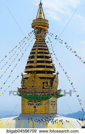 Swayambunath or Monkey Temple, Central Stupa and Buddha eyes, Unesco World Heritage Site, Kathmandu, Nepal, Asia View Large Photo Image Stock Photo - Swayambunath or Monkey Temple, Central Stupa and Buddha eyes, Unesco World Heritage Site, Kathmandu, Nepal, Asia. Fotosearch