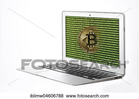 Symbol image cryptocurrency, digital currency, golden physical coin bitcoin laptop with digital binary code View Large Photo Image Stock Photo - Symbol image cryptocurrency, digital currency, golden physical coin bitcoin laptop with digital binary code. Fotosearch