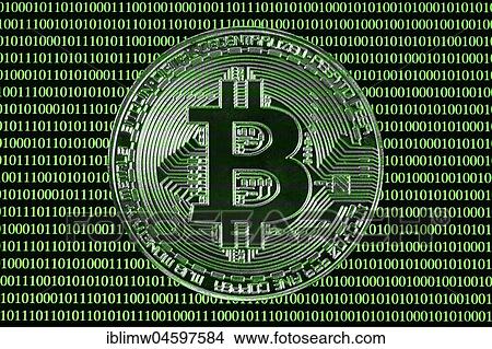 Symbol image digital currency, gold physical coin Bitcoin disappears in digital binary code View Large Photo Image Picture - Symbol image digital currency, gold physical coin Bitcoin disappears in digital binary code. Fotosearch