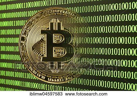 Symbol image digital currency, gold physical coin Bitcoin disappears in digital binary code View Large Photo Image Stock Image - Symbol image digital currency, gold physical coin Bitcoin disappears in digital binary code. Fotosearch