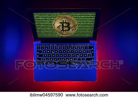 Symbol image digital currency, gold physical coin bitcoin laptop with digital binary code View Large Photo Image Stock Image - Symbol image digital currency, gold physical coin bitcoin laptop with digital binary code. Fotosearch