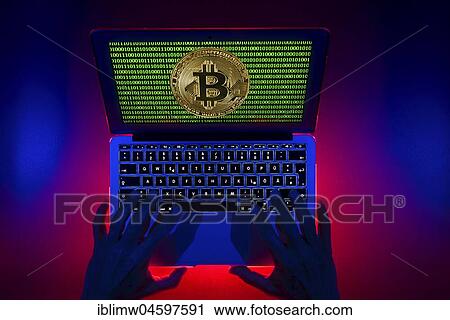 Symbol image digital currency, gold physical coin bitcoin laptop with digital binary code View Large Photo Image Stock Image - Symbol image digital currency, gold physical coin bitcoin laptop with digital binary code. Fotosearch