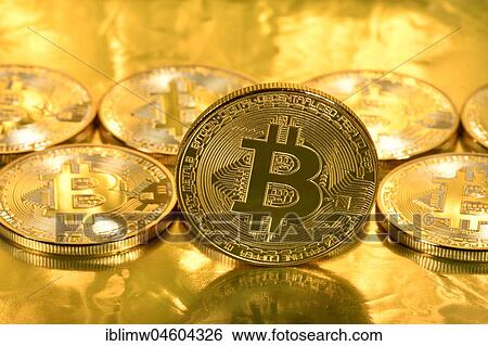 Symbol image digital currency, golden physical coin Bitcoin View Large Photo Image Stock Photograph - Symbol image digital currency, golden physical coin Bitcoin. Fotosearch