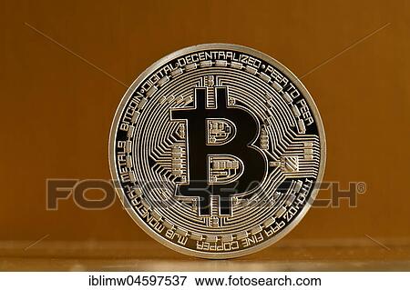 Symbol image digital currency, silver physical coin Bitcoin front side View Large Photo Image Stock Photo - Symbol image digital currency, silver physical coin Bitcoin front side. Fotosearch