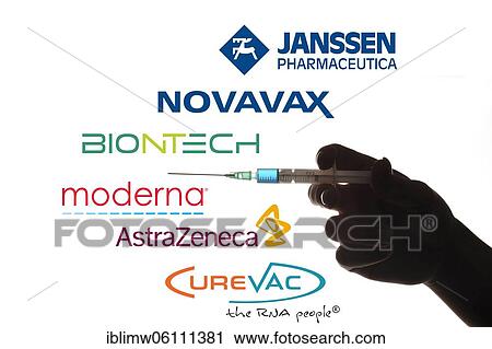 Symbol image Vaccine candidates, BIONTECH, NOVAVAX, MODERNA, ASTRAZENECA, CUREVAC, JANSSEN PHARMACEUTICA, hand with syringe, corona crisis, Baden-Württemberg, Germany, Europe View Large Photo Image Stock Image - Symbol image Vaccine candidates, BIONTECH, NOVAVAX, MODERNA, ASTRAZENECA, CUREVAC, JANSSEN PHARMACEUTICA, hand with syringe, corona crisis, Baden-Württemberg, Germany, Europe. Fotosearch