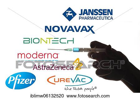 Symbol image Vaccine candidates, BIONTECH, PFIZER, NOVAVAX, MODERNA, ASTRAZENECA, CUREVAC, JANSSEN PHARMACEUTICA, hand with syringe, corona crisis, Baden-Württemberg, Germany, Europe View Large Photo Image Stock Image - Symbol image Vaccine candidates, BIONTECH, PFIZER, NOVAVAX, MODERNA, ASTRAZENECA, CUREVAC, JANSSEN PHARMACEUTICA, hand with syringe, corona crisis, Baden-Württemberg, Germany, Europe. Fotosearch