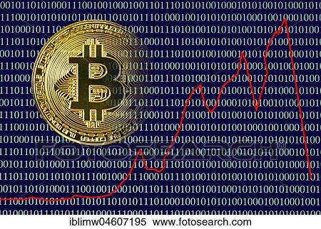 Symbolic Image Crash Digital Currency, Golden Physical Coin Bitcoin with Digital Binary Code View Large Photo Image Stock Photography - Symbolic Image Crash Digital Currency, Golden Physical Coin Bitcoin with Digital Binary Code. Fotosearch