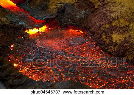 Stock Photo - Tapping at furnace 8, ThyssenKrupp ironworks, Duisburg, Ruhr area, North Rhine-Westphalia, Germany, Europe. Fotosearch