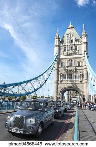 Taxis on Tower Bridge, Southwark, London, England, Great Britain View Large Photo Image Stock Photography - Taxis on Tower Bridge, Southwark, London, England, Great Britain. Fotosearch