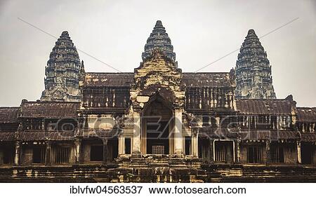 Temple complex of Angkor Wat, Angkor Archaeological Park, Province of Siem Reap, Cambodia, Asia View Large Photo Image Stock Photo - Temple complex of Angkor Wat, Angkor Archaeological Park, Province of Siem Reap, Cambodia, Asia. Fotosearch