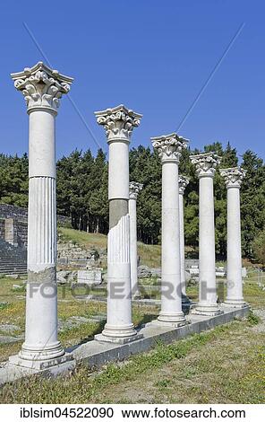 Temple of Apollo, The Asklepienon, Kos, Dodecanese Islands, Greece, Europe View Large Photo Image Stock Image - Temple of Apollo, The Asklepienon, Kos, Dodecanese Islands, Greece, Europe. Fotosearch