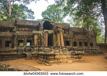 Temple ruin at the eastern entrance, Ta Kou Entrance, temple complex of Angkor Wat, Angkor Archaeological Park, province of Siem Reap, Cambodia, Asia View Large Photo Image Stock Image - Temple ruin at the eastern entrance, Ta Kou Entrance, temple complex of Angkor Wat, Angkor Archaeological Park, province of Siem Reap, Cambodia, Asia. Fotosearch
