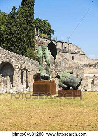 Stock Photograph - Temple ruins of Pompeii, Naples, Campania, Italy, Europe. Fotosearch