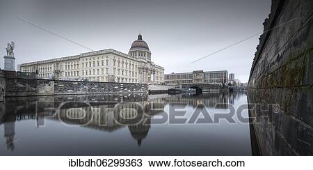 Stock Image - The Berlin Palace, 2020, Humboldt Forum, Berlin Mitte, Berlin, Germany, Europe. Fotosearch