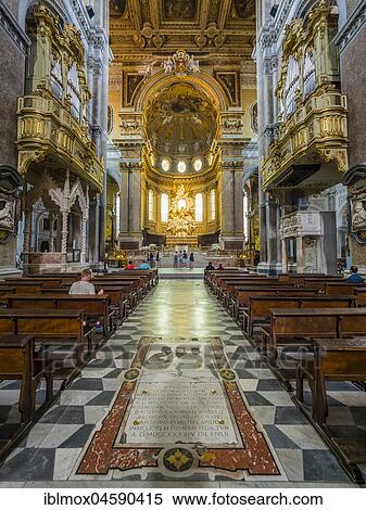 Stock Photography - The Cathedral Duomo di Napoli, Cappella San Gennaroi at the Piazzetta Gulia del Duomo, Naples, Campania, Italy, Europe. Fotosearch