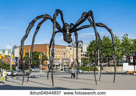 Stock Photo - The Maman statue, a giant spider, Ottawa, Ontario, Canada, North America. Fotosearch