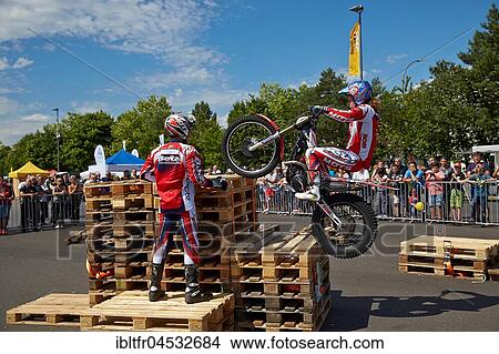 Theresa Bäuml, 2016 European Trial champion, motorbike trial competition, Koblenz, Rhineland-Palatinate, Germany, Europe View Large Photo Image Picture - Theresa Bäuml, 2016 European Trial champion, motorbike trial competition, Koblenz, Rhineland-Palatinate, Germany, Europe. Fotosearch