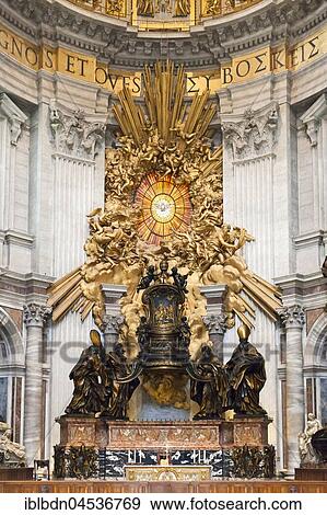 Throne of St Peter in Glory, Bernini, interior, St. Peter's Basilica, Rome, Vatican, Italy, Europe View Large Photo Image Stock Photo - Throne of St Peter in Glory, Bernini, interior, St. Peter's Basilica, Rome, Vatican, Italy, Europe. Fotosearch