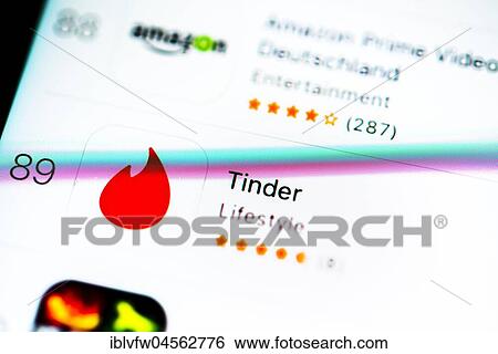 Tinder, Dating App in the Apple App Store, Mobile Game, Virtual Reality, Game, App-Icon, Display on a screen of a mobile phone, iPhone, iOS, Smartphone, Macro Shooting, Detail, full size View Large Photo Image Stock Photograph - Tinder, Dating App in the Apple App Store, Mobile Game, Virtual Reality, Game, App-Icon, Display on a screen of a mobile phone, iPhone, iOS, Smartphone, Macro Shooting, Detail, full size. Fotosearch