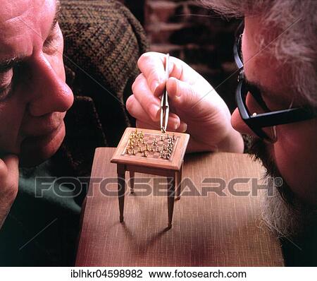 Stock Image - Tiny chess game, England, Great Britain. Fotosearch