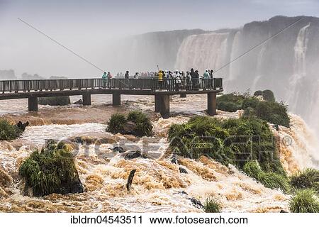 Tourists on viewing platform, Iguazú Falls, Foz do Iguaçu, Paraná, Brazil, South America View Large Photo Image Stock Image - Tourists on viewing platform, Iguazú Falls, Foz do Iguaçu, Paraná, Brazil, South America. Fotosearch