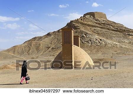 Towers of Silence, Dakhmeha-ye Zartoshti, the Zoroaster on the outskirts of Yazd, Iran, Asia View Large Photo Image Stock Photo - Towers of Silence, Dakhmeha-ye Zartoshti, the Zoroaster on the outskirts of Yazd, Iran, Asia. Fotosearch