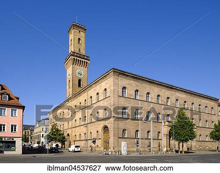 Stock Photo - Town hall, Fürth, Middle Franconia, Franconia, Bavaria, Germany, Europe. Fotosearch