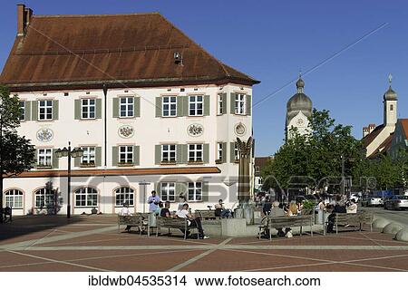 Town Hall Grafenstock at Schrannenplatz, in the back Schöner Turm, Erding, Upper Bavaria, Bavaria, Germany, Europe View Large Photo Image Picture - Town Hall Grafenstock at Schrannenplatz, in the back Schöner Turm, Erding, Upper Bavaria, Bavaria, Germany, Europe. Fotosearch