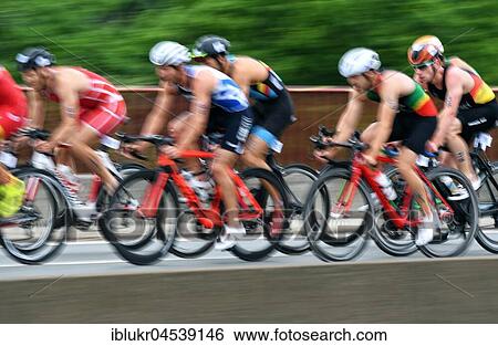 Stock Photograph - Triathlon, Sprint European Championship, Men, Düsseldorf, Germany, Europe. Fotosearch
