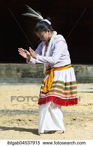 Stock Photography - Tribal ritual dance at the Hornbill Festival, Kohima, Nagaland, India, Asia. Fotosearch