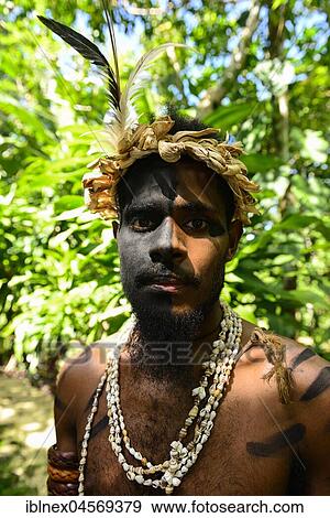 Tribal warrior in the Ekasup Cultural Village, Island of Efate, Vanuatu, South Sea, Oceania View Large Photo Image Stock Photo - Tribal warrior in the Ekasup Cultural Village, Island of Efate, Vanuatu, South Sea, Oceania. Fotosearch