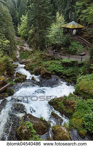 Stock Photograph - Triberg Waterfalls, Triberg, Black Forest, Baden-Württemberg, Germany, Europe. Fotosearch