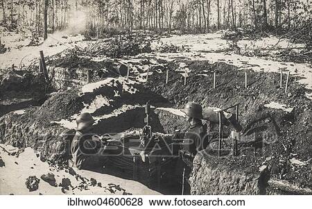 Two soldiers in the trenches, grenade launcher in front of launch, 100 meters behind the front line, First World War, Judetul Sibiu, Romania, Europe View Large Photo Image Stock Photo - Two soldiers in the trenches, grenade launcher in front of launch, 100 meters behind the front line, First World War, Judetul Sibiu, Romania, Europe. Fotosearch