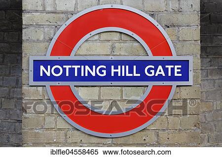 Underground station Nothing Hill Gate, logo, London, England, United Kingdom, Europe View Large Photo Image Stock Photography - Underground station Nothing Hill Gate, logo, London, England, United Kingdom, Europe. Fotosearch