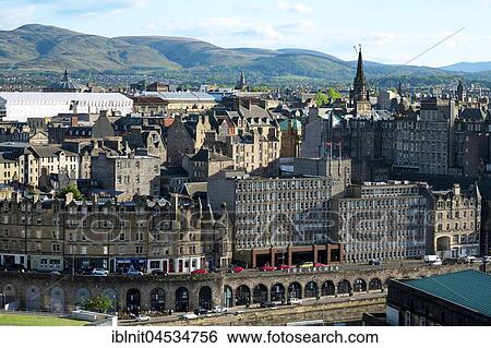 View from Calton Hill to old town, Edinburgh, Scotland, United Kingdom, Europe View Large Photo Image Stock Photograph - View from Calton Hill to old town, Edinburgh, Scotland, United Kingdom, Europe. Fotosearch