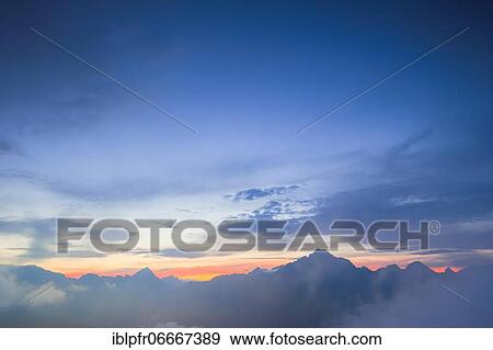 Stock Photo - View from Fuorcla Surlej, Grisons, Switzerland, Europe. Fotosearch