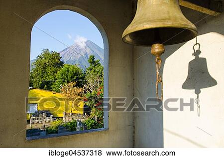 View from the bell tower of a village church of the volcano Concepcion, Ometepe, Nicaragua Lake (Lago Cocibolca), Nicaragua, Central America View Large Photo Image Stock Photo - View from the bell tower of a village church of the volcano Concepcion, Ometepe, Nicaragua Lake (Lago Cocibolca), Nicaragua, Central America. Fotosearch