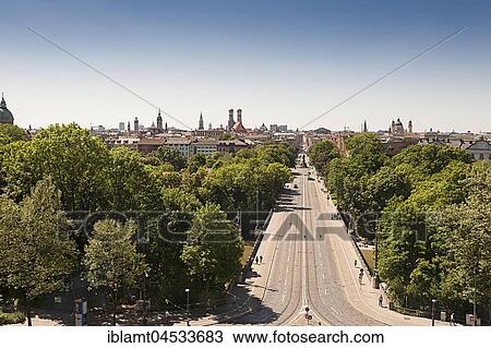 View from the Maximilianeum on Maximilianstraße and downtown, Munich, Bavaria, Upper Bavaria, Germany, Europe View Large Photo Image Stock Image - View from the Maximilianeum on Maximilianstraße and downtown, Munich, Bavaria, Upper Bavaria, Germany, Europe. Fotosearch