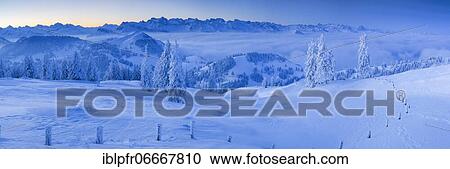 Stock Image - View from the Rigi, Switzerland, Europe. Fotosearch