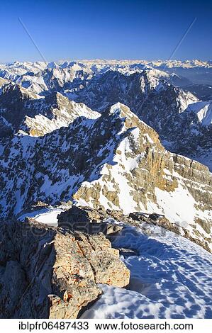 View from the summit of the Zugspitze, Bavaria, Germany, Europe View Large Photo Image Stock Image - View from the summit of the Zugspitze, Bavaria, Germany, Europe. Fotosearch