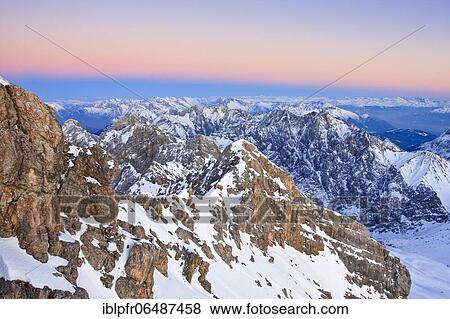 View from the summit of the Zugspitze, Bavaria, Germany, Europe View Large Photo Image Stock Photo - View from the summit of the Zugspitze, Bavaria, Germany, Europe. Fotosearch