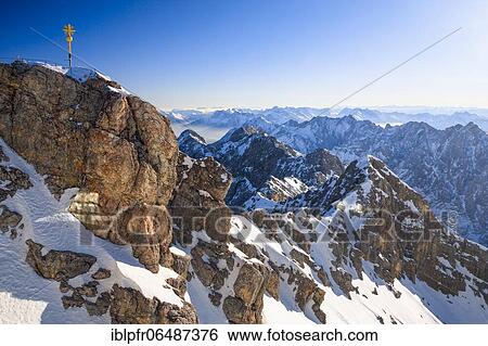 View from the summit of the Zugspitze, Bavaria, Germany, Europe View Large Photo Image Stock Photograph - View from the summit of the Zugspitze, Bavaria, Germany, Europe. Fotosearch