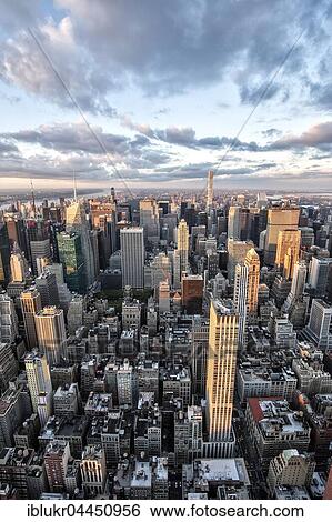 View of Midtown Manhattan skyscrapers from The Empire State Building, New York City, USA, North America View Large Photo Image Stock Photograph - View of Midtown Manhattan skyscrapers from The Empire State Building, New York City, USA, North America. Fotosearch